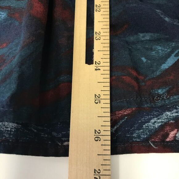 Terra & Sky Top Womens 0X 14W Plus Green Red Print Smocked Peplum 3/4 BellSleeve - Picture 10 of 10